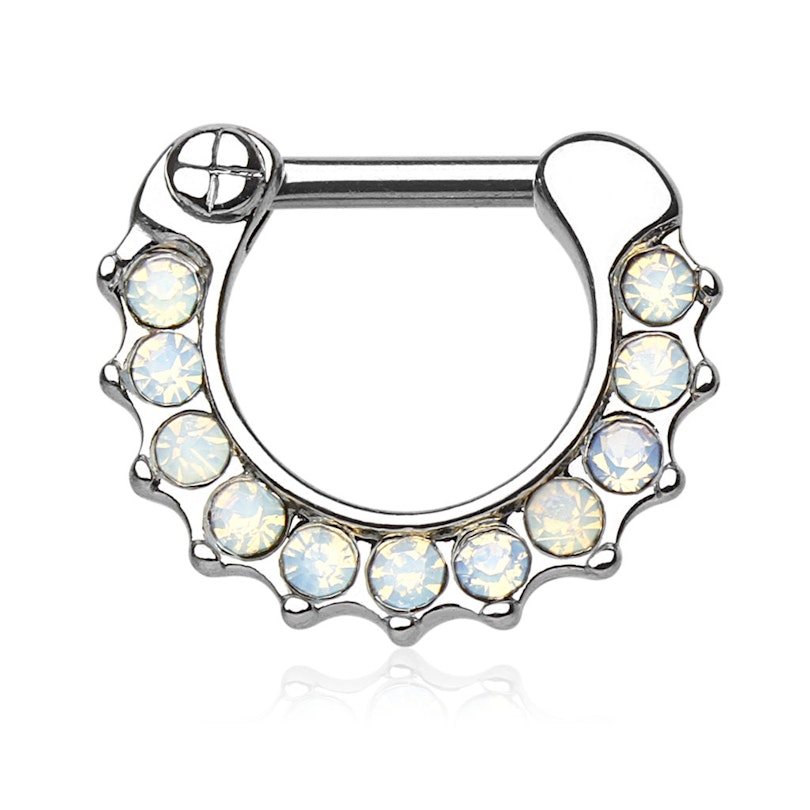 Septum clicker opaliittikivillä