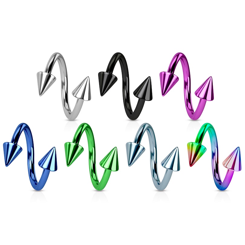 Spiraali rengas monissa väreissä