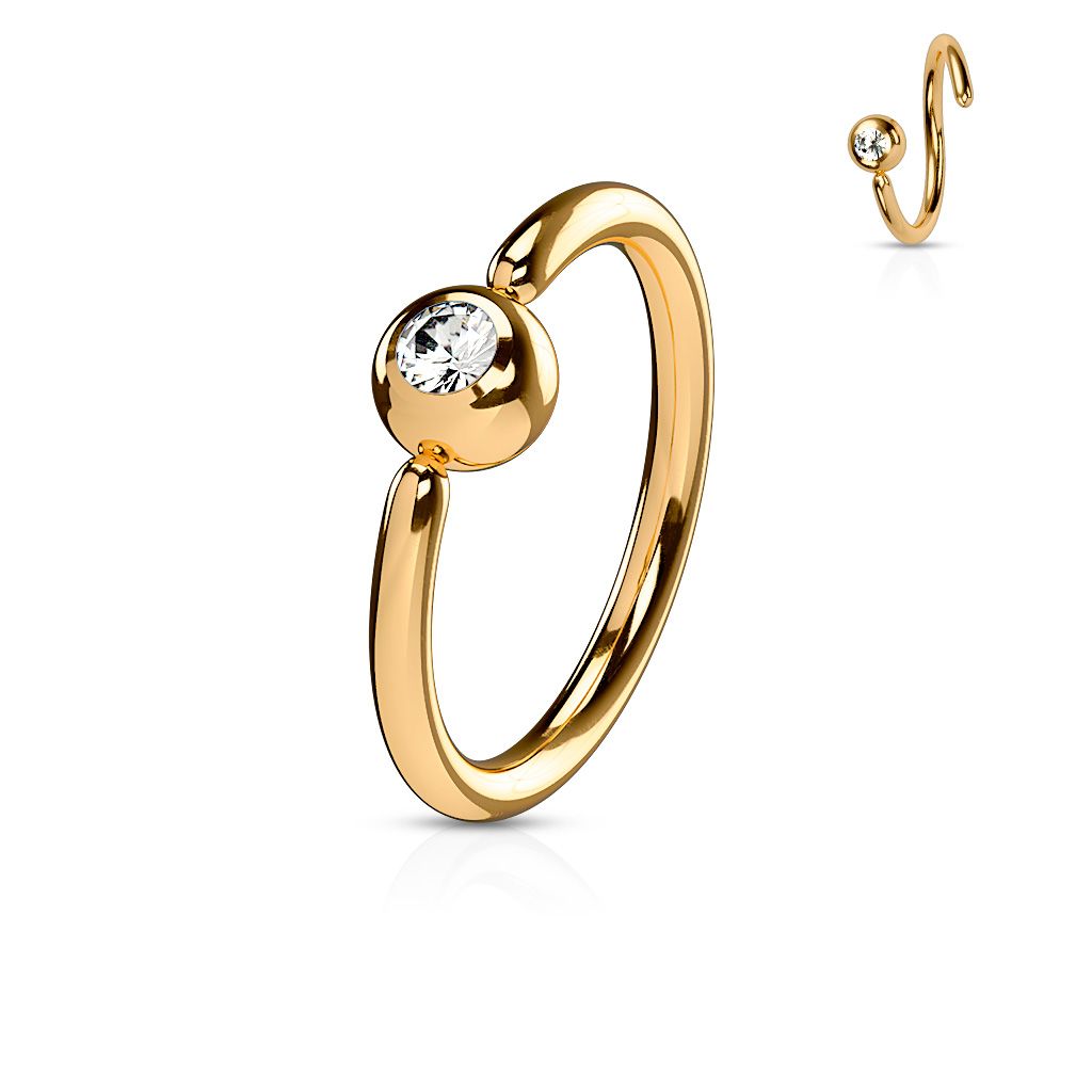 Ring with fixed ball and gem