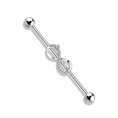Industrial barbell ikuisuuden symbolilla