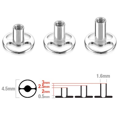 Pyöreä dermal anchor base titaanista