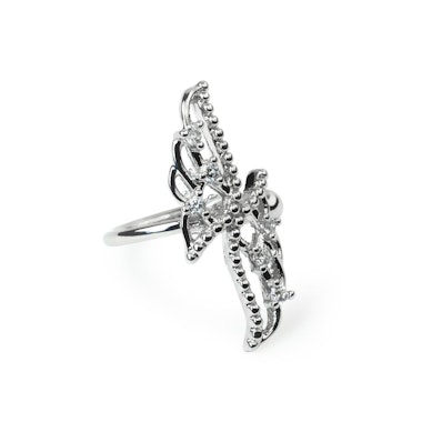 Kirurginteräksinen siipi- ear cuff-hopea