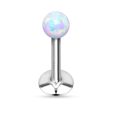 Sisäkierteinen labret opaalipallolla