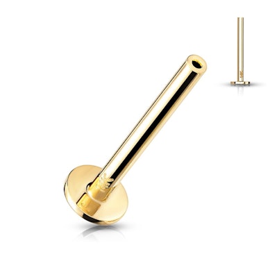 Push-in labret 14K kulta