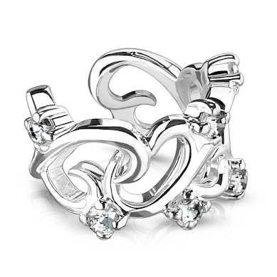 Earcuff filigraanisydänkuviolla