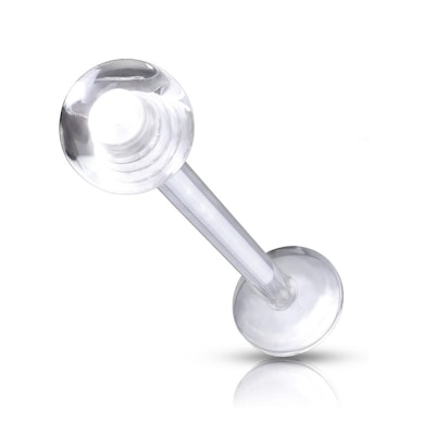 Labret läpinäkyvällä kierteisellä pallolla