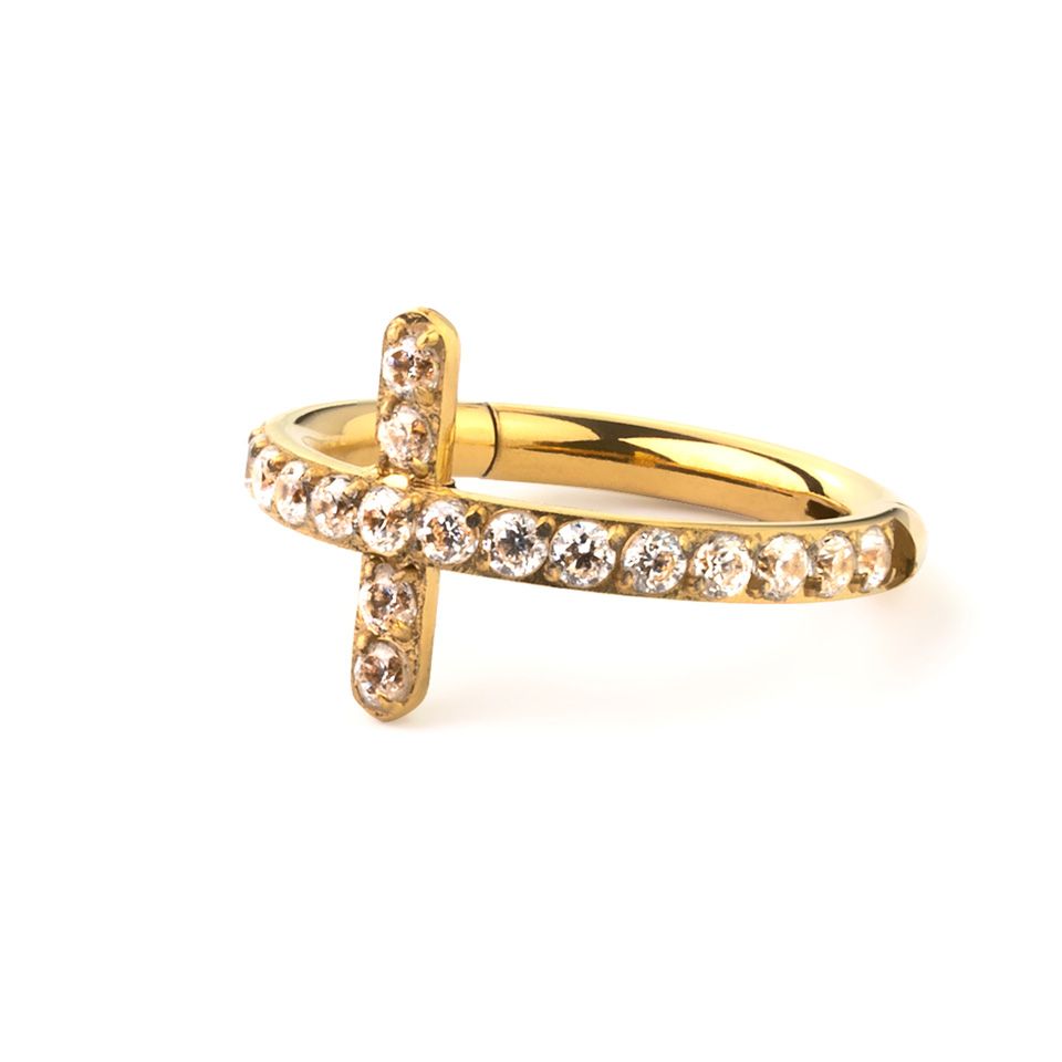 Titanium ring cross