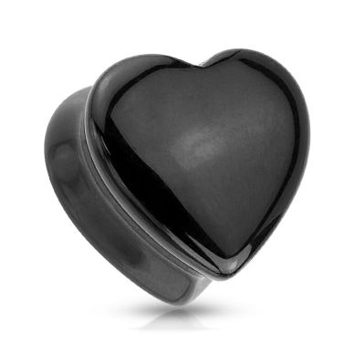 Sydänplugi – musta onyksi