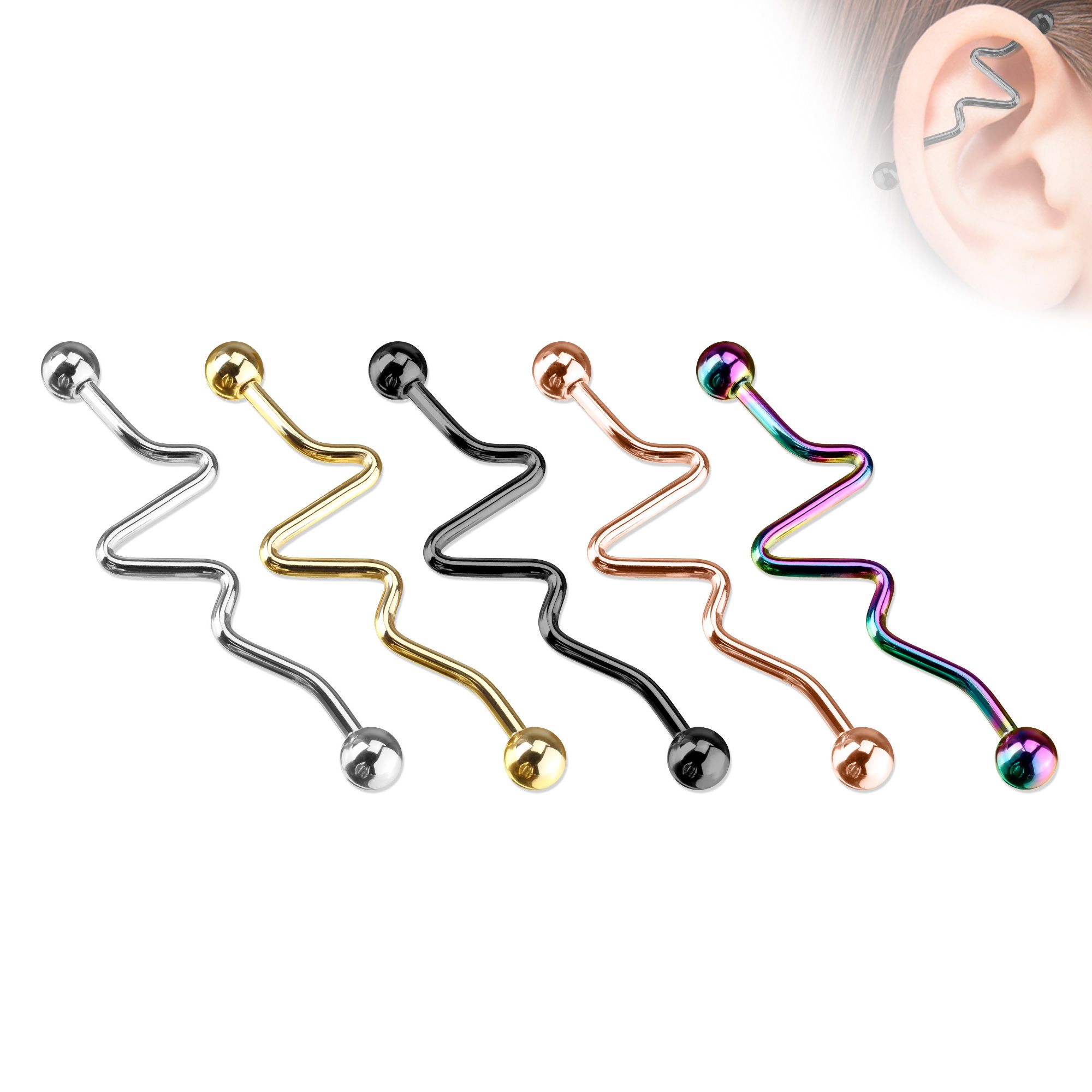 Industrial barbell sydämenrytmi designilla