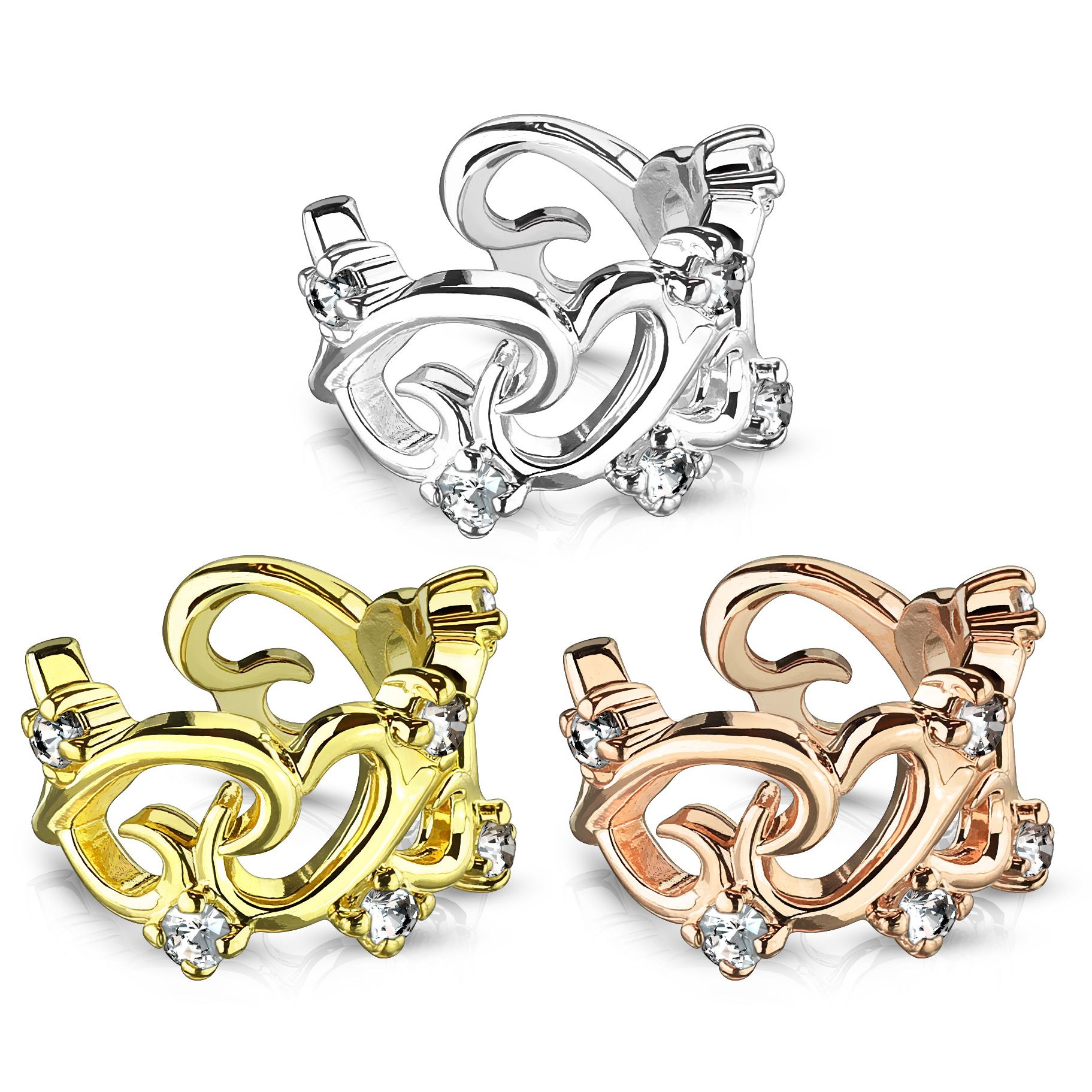 Earcuff filigraanisydänkuviolla