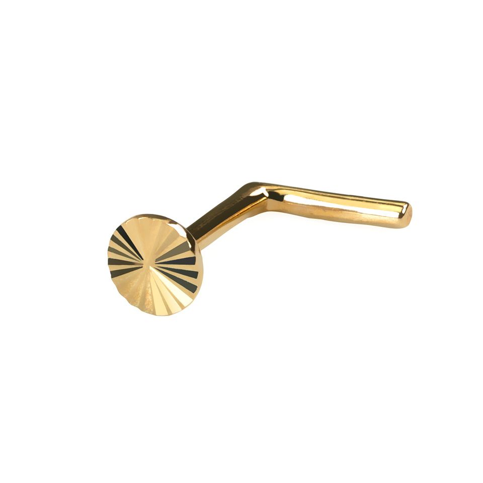 Nenäkoru 14K kullasta timanttihiotulla designilla