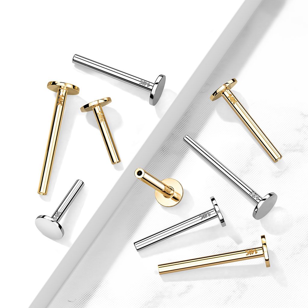 Push-in labret 14K kulta