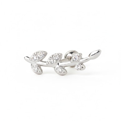 Korvakoru lehtikoristeella