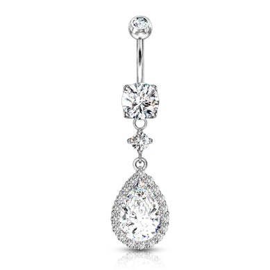 Napakoru pisaran muotoisella jalokiviriipuksella