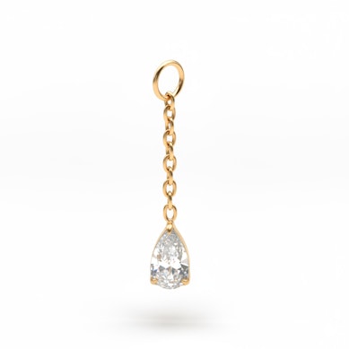 Riipus pisaranmuotoisella korukivellä