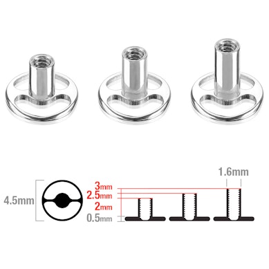 Pyöreä dermal anchor base titaanista