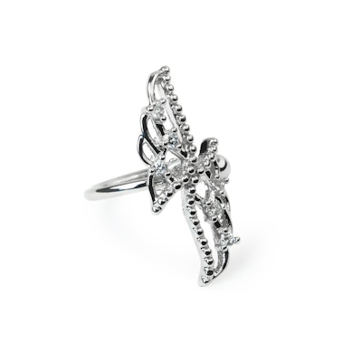 Kirurginteräksinen siipi- ear cuff-hopea
