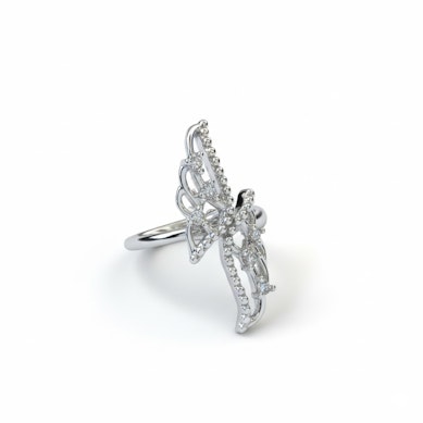 Kirurginteräksinen siipi- ear cuff-hopea