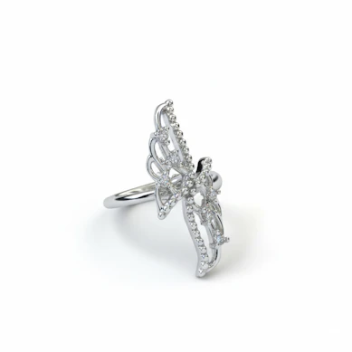 Kirurginteräksinen siipi- ear cuff-hopea
