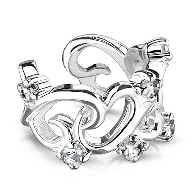 Earcuff filigraanisydänkuviolla