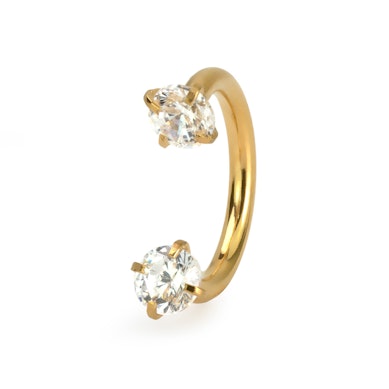 Hevosenkenkä sisäkierteillä ja pyöreillä jalokivillä