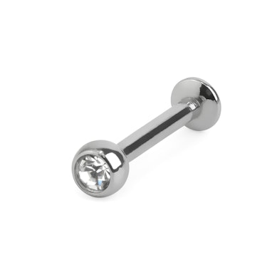 Push-in labret jalokivellä