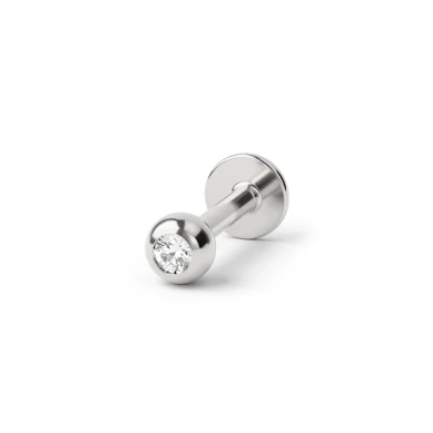 Labret – zirkonia tynnyri-istutuksella