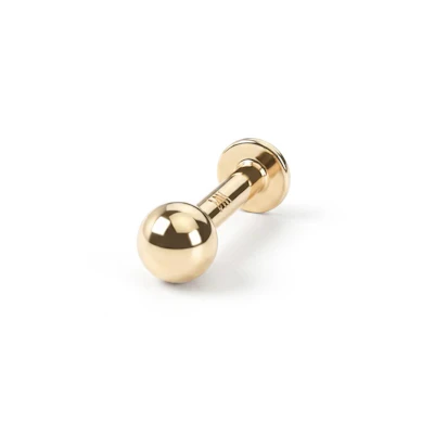 Labret made of solid 14k gold