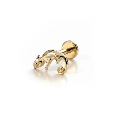 Titaaninen labret kameleontilla