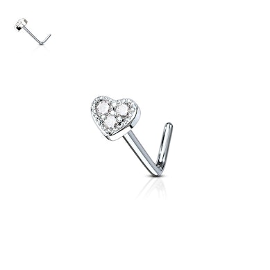 Nenäkoru sydämellä ja kolmella jalokivellä