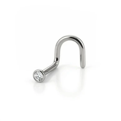 Nenäkoru kirurginteräksestä jalokivellä eri väreissä