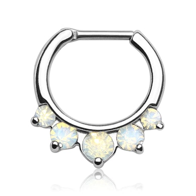 Septum clicker suurilla opaalikivillä