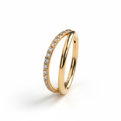 Titaaninen kaksoisrengas korukivirivillä