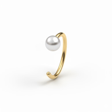 Titaaninen avoin rengas helmellä