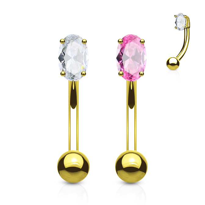 Bananabelli 14 karaatin kullasta jalokivellä