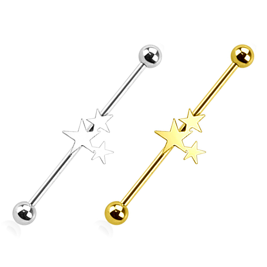Industrial barbell kolmella tähdellä