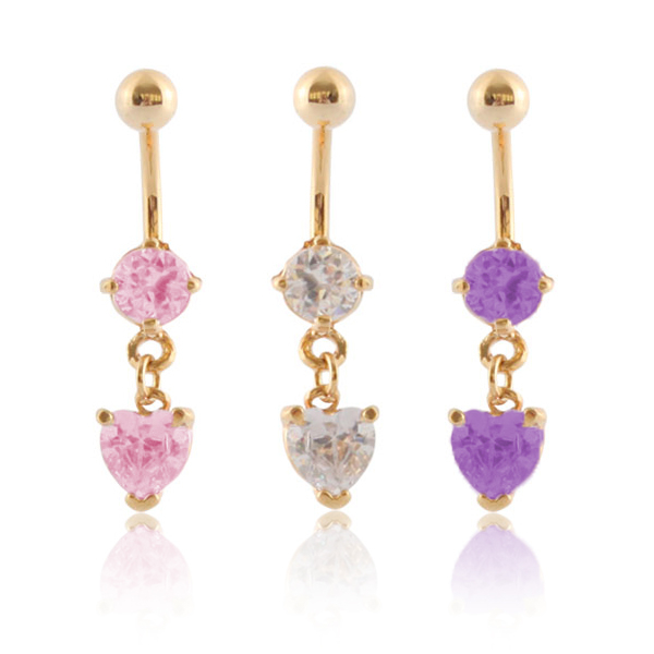 Napakoru kullattuna sydänjalokivellä