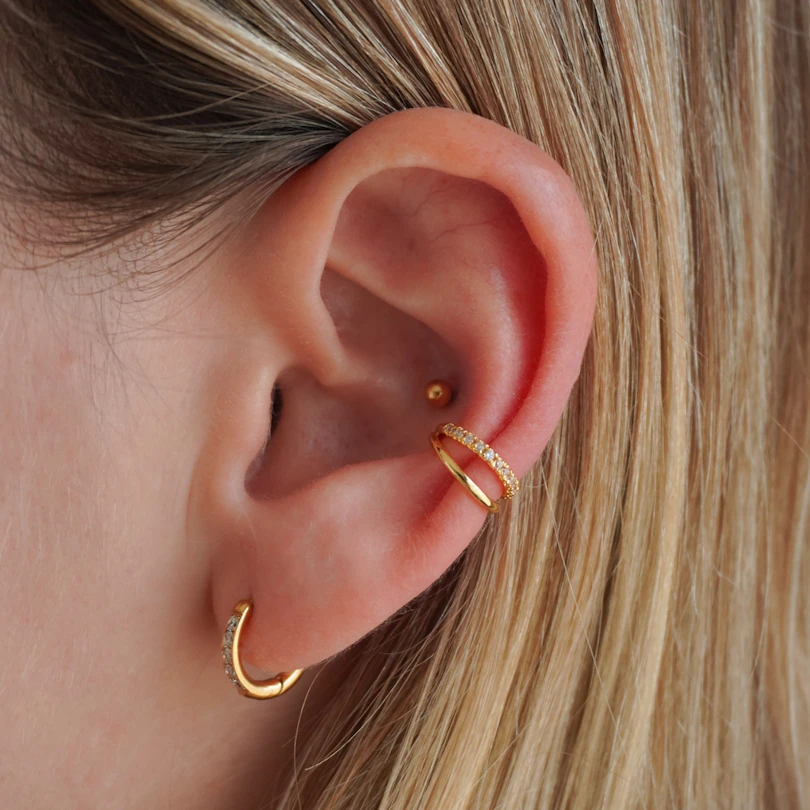Tupla-earcuff zirkoniakivillä