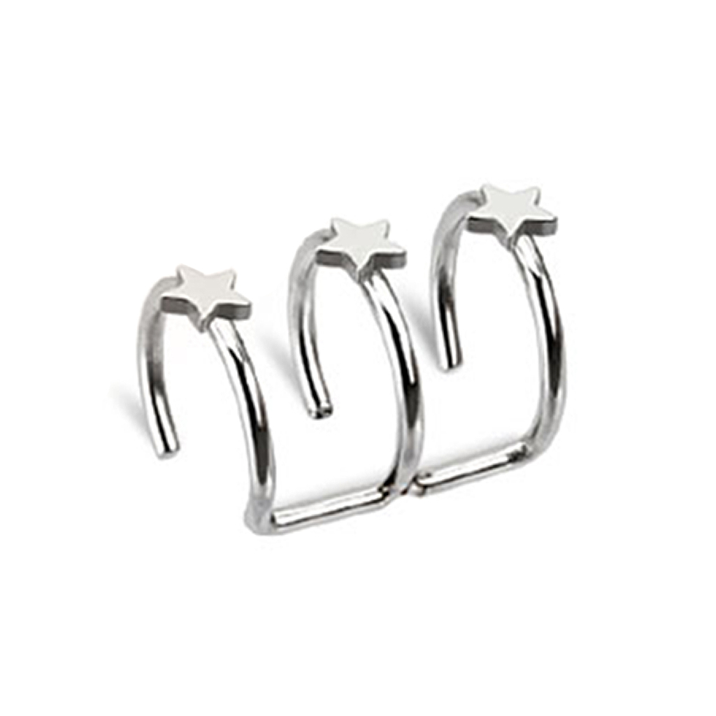 Fake ear cuff tähdillä