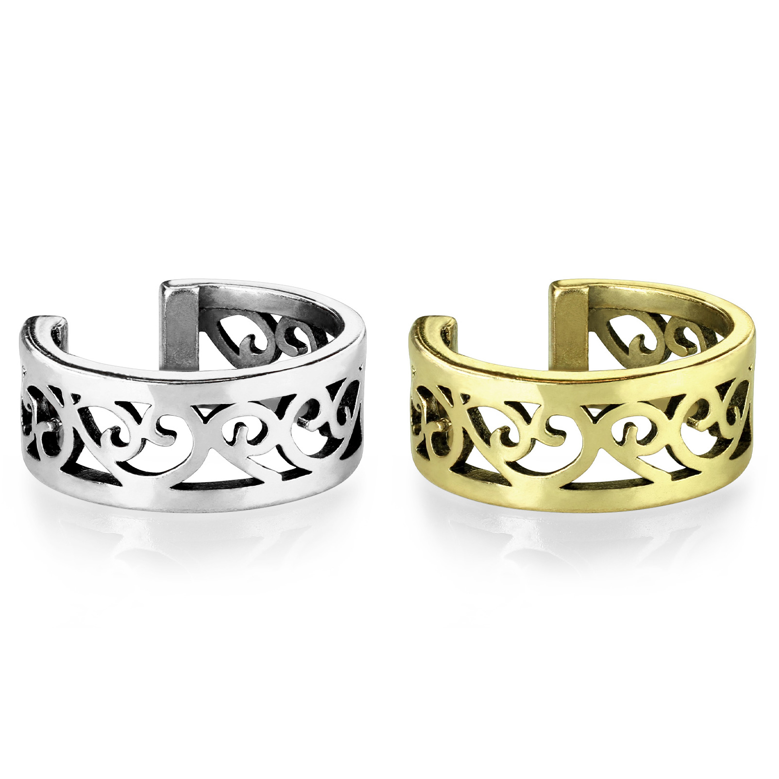 Earcuff koristeellisella filigraanisydämellä