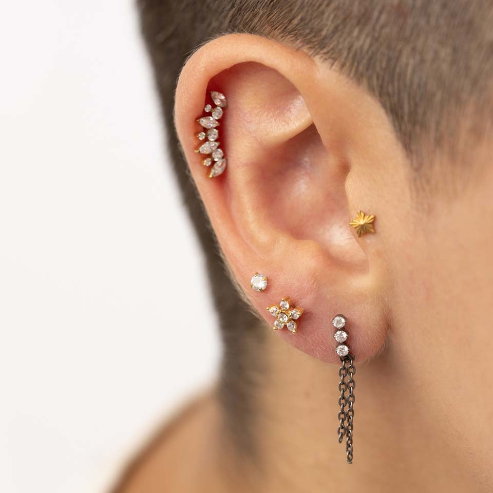 Sisäkierteinen labret – zirkoniakukka