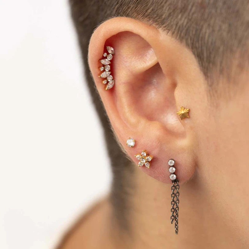 Sisäkierteinen labret – zirkoniakukka