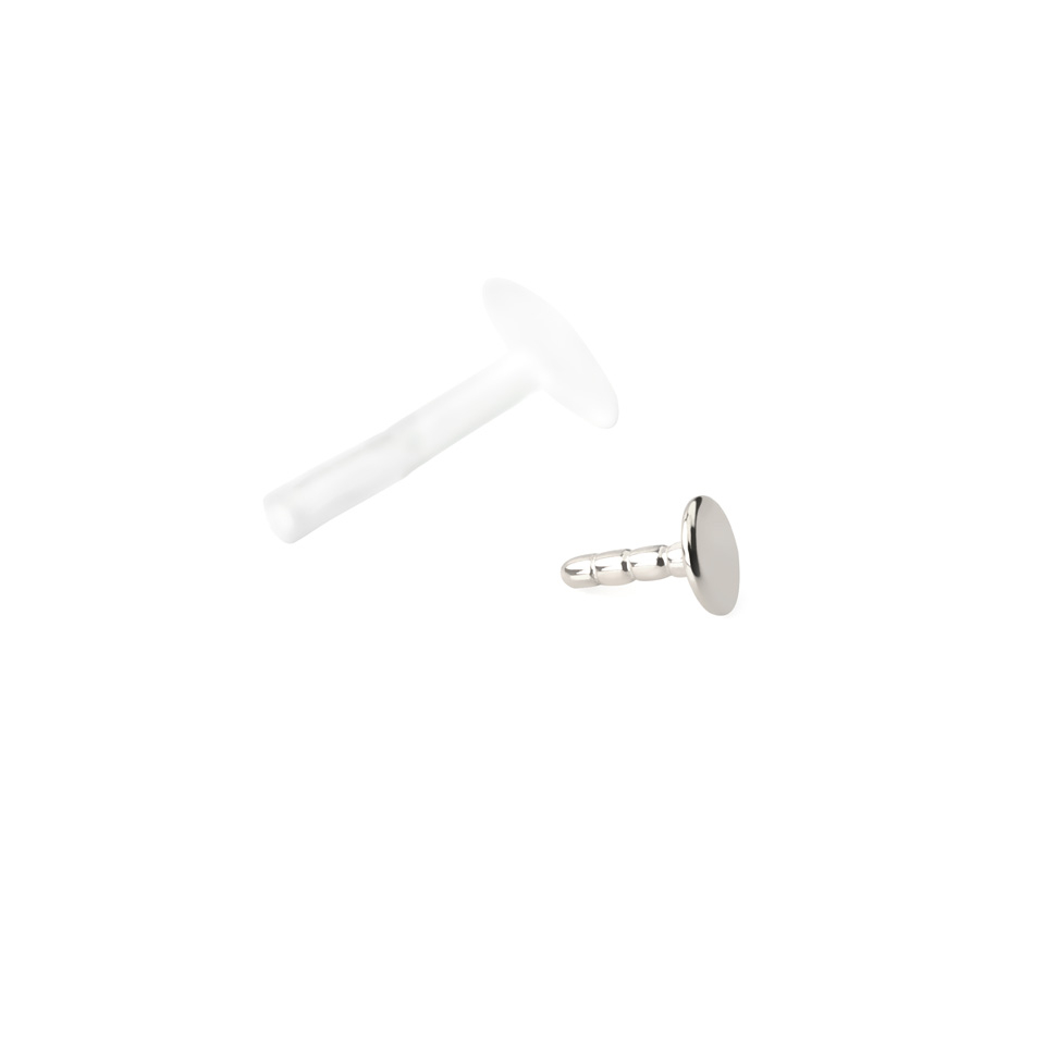 Labret 14k kultaisella pyöreällä levyllä