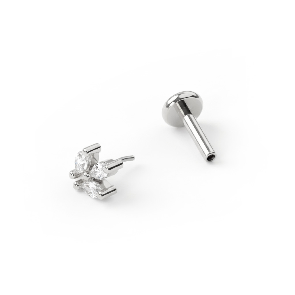Push-in-labret markiisikivillä
