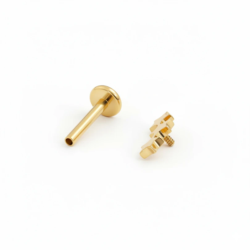 Titaaninen labret tähtitriolla