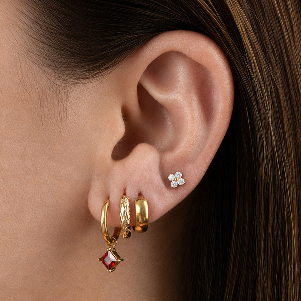 Titaaninen labret miniatyyrikukalla