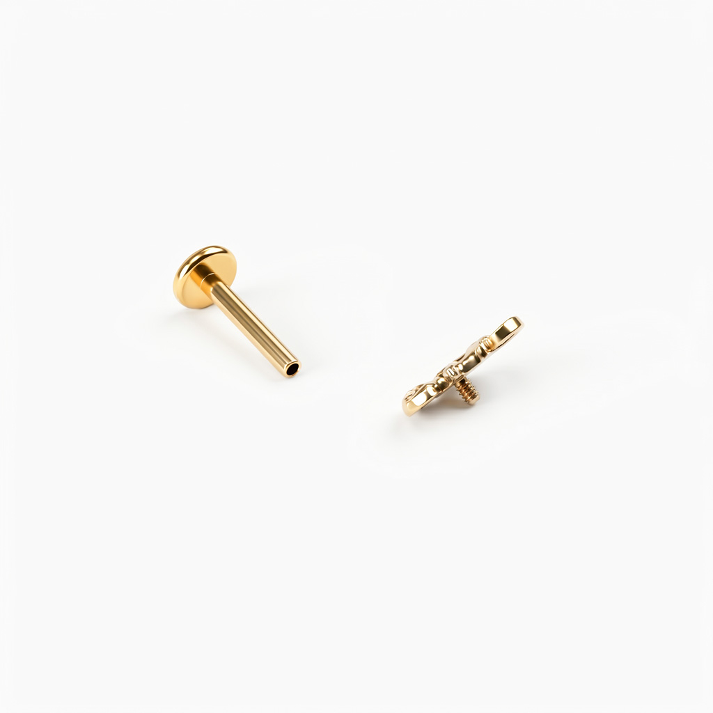 Titaaninen labret kameleontilla