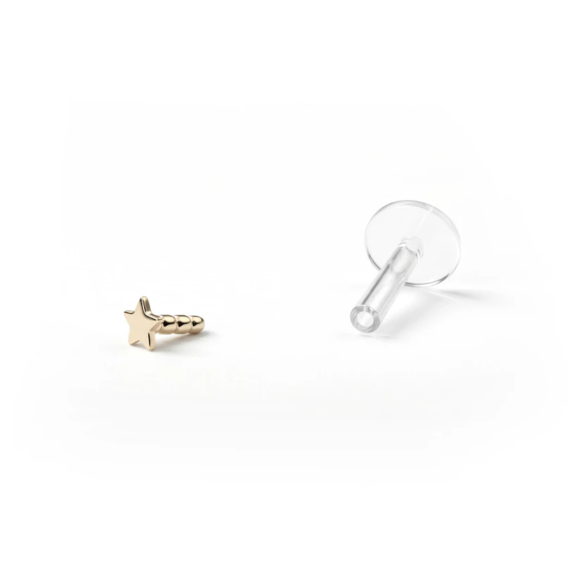 Labret 14k kultaisella tähdellä
