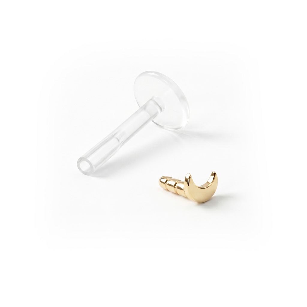Labret 14k kultaisella puolikuulla