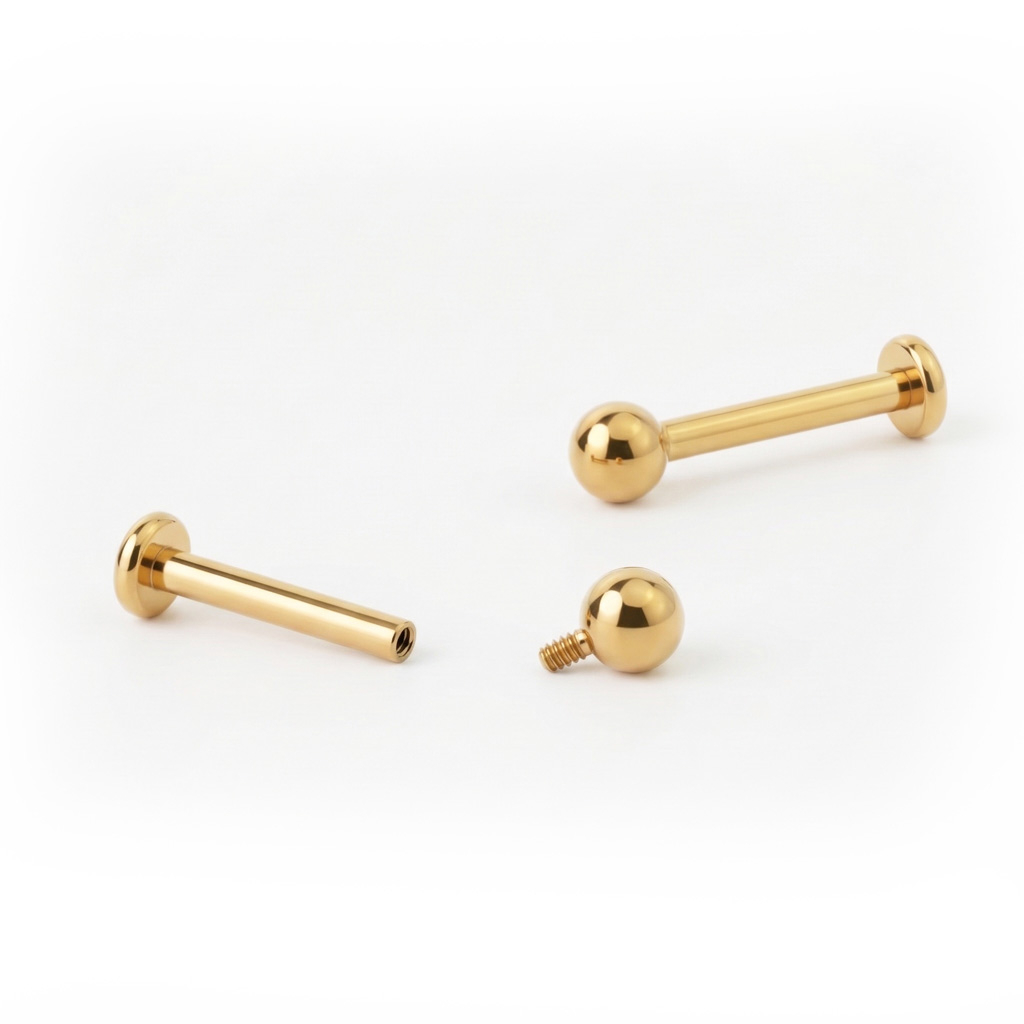 Labret titaanista sisäkierteillä monissa väreissä